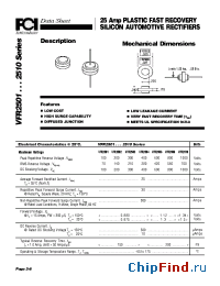 Datasheet VFR2503 manufacturer FCI